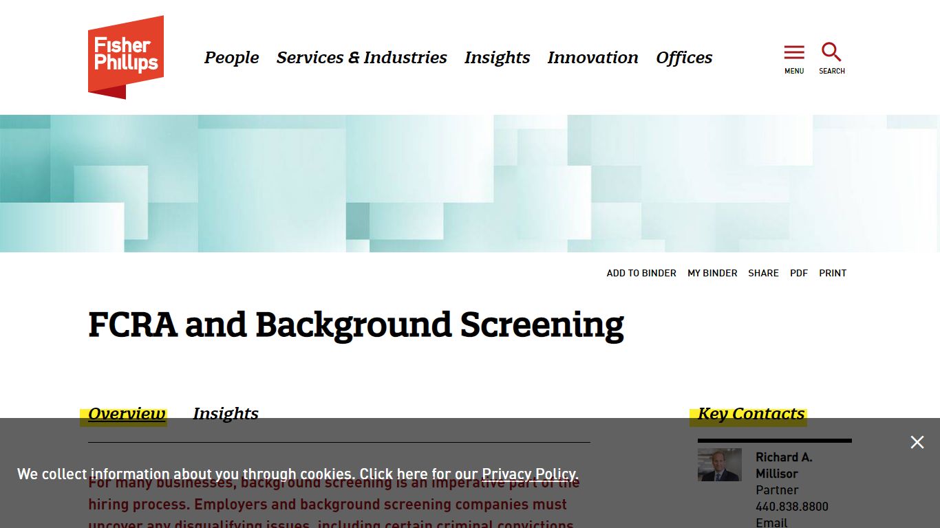 FCRA and Background Screening | Fisher Phillips
